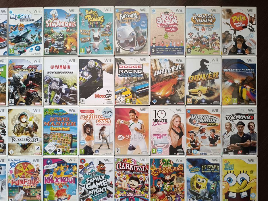 Wii Sports My Sims Call of Duty Disney Thor Medal of Honor Sponge Bob
