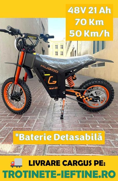 Trotineta-Moto Electrica Kugoo EV1, Baterie 21Ah, Greutate 38Kg