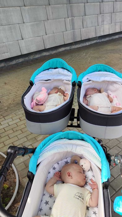 Se vinde cărucior pentru tripleți 3 in 1