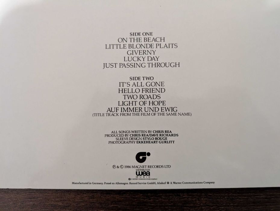 Album vinil Chris Rea - "On the Beach" ( 1986 )