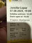 Билет на концерт Jenefer lopez