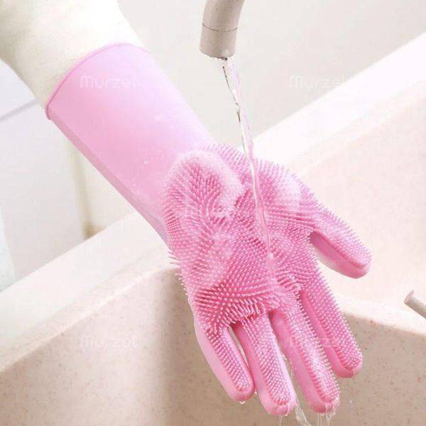 Силиконови домакински ръкавици за миене на чинии- Cleaning gloves