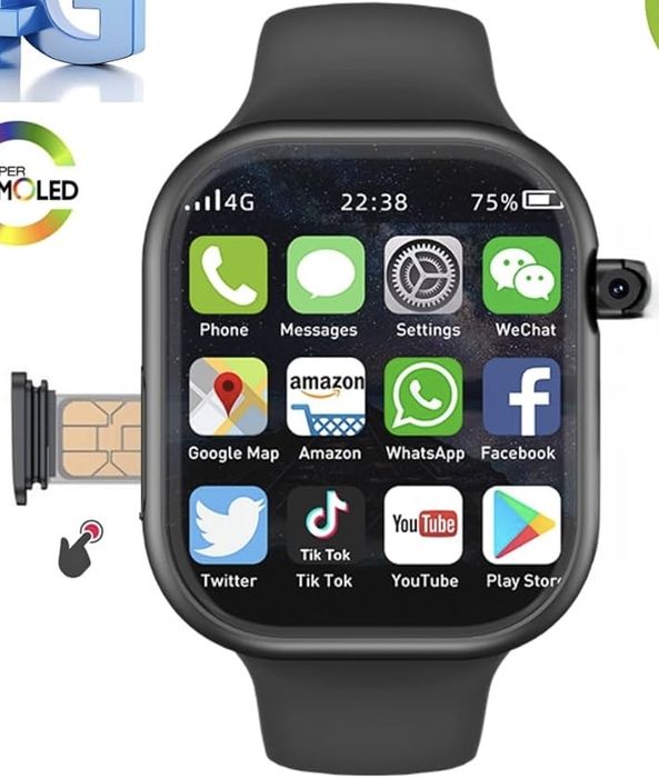 Ceas VP19 Android Smart Watch Series 10 4G 2.2 inch, Rotating Camera