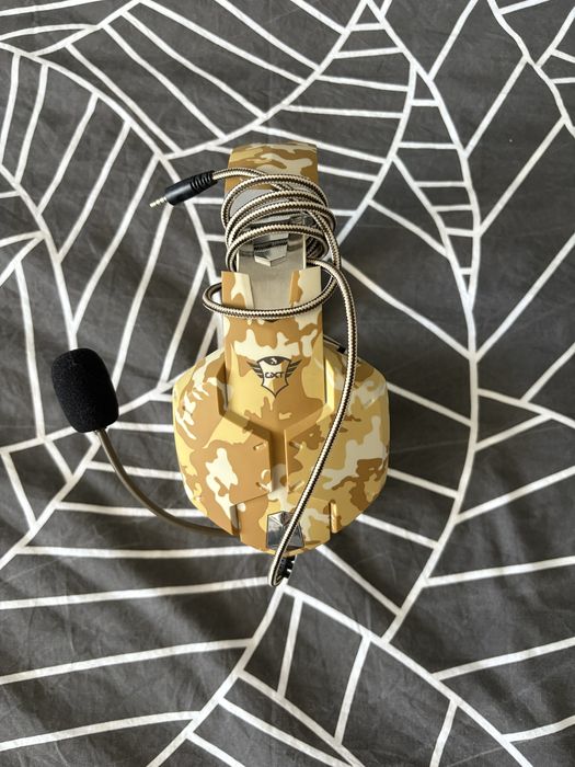 Гейминг слушалки Trust GXT 322 beige camo