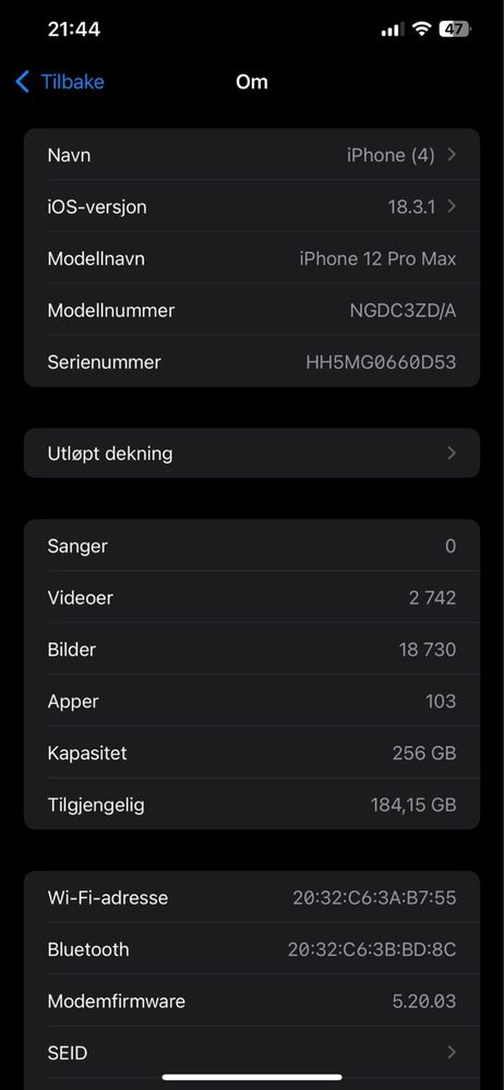 Iphone 12 Pro max 256GB