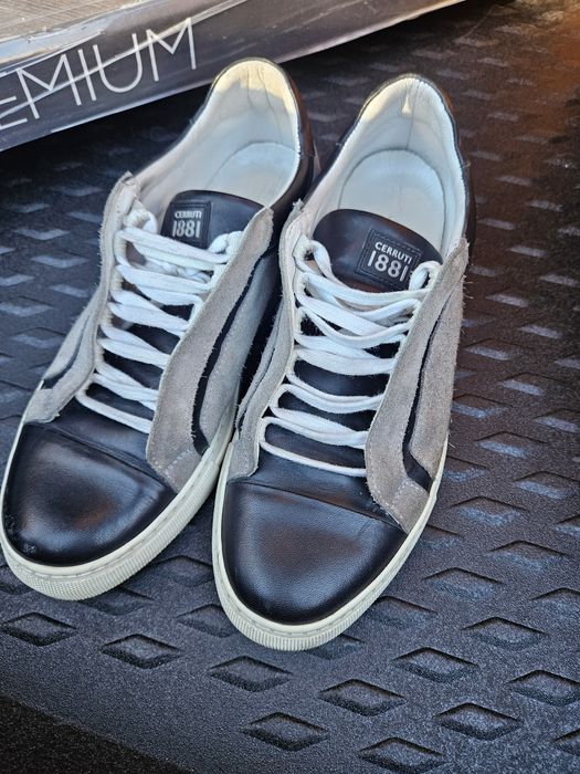 мужские кеды Cerruti 1881 из кожи и замши