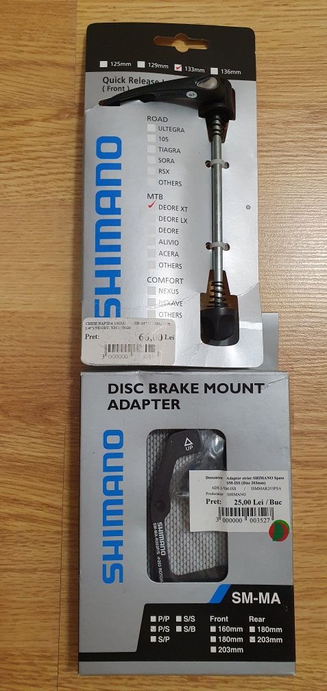Shimano Quick Release Lever, Disc Brake mount Adaptor etrier Shimano