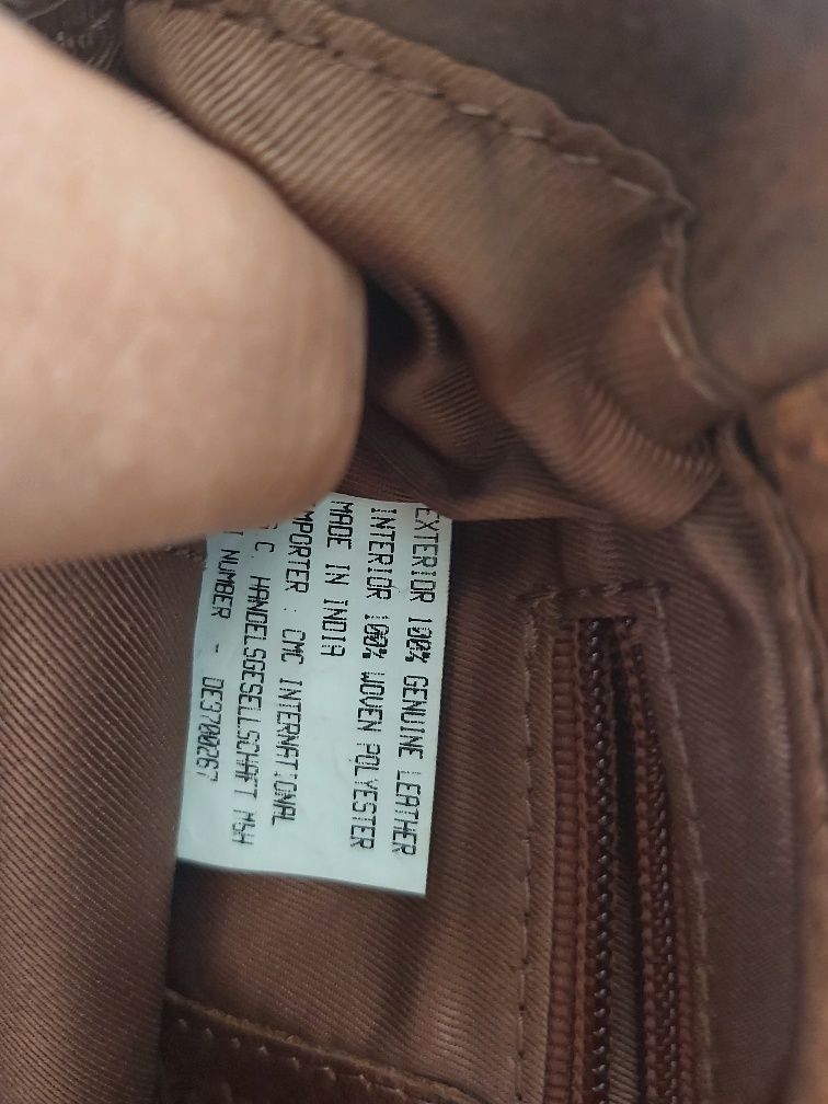 Borseta barbati din piele lucrat manual