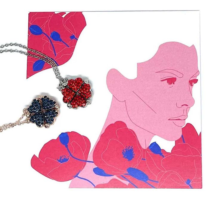 Стилно колие детелина/Колие детелина/Елегантно колие/елегантно колие