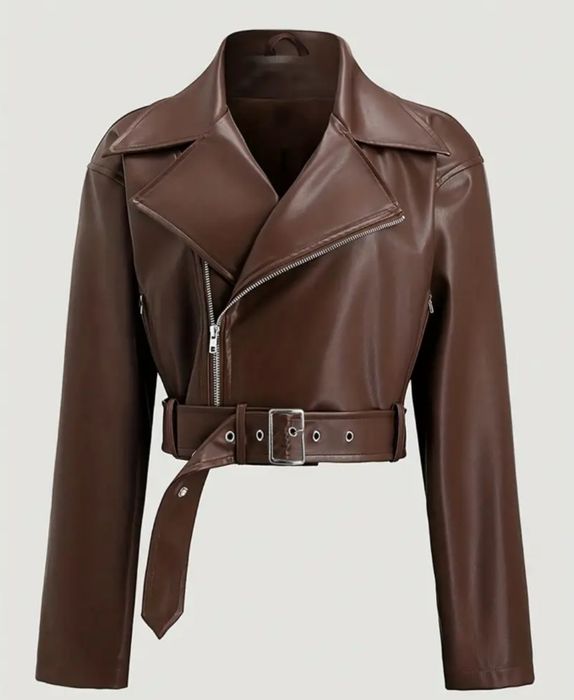 Дамско късо кожено яке