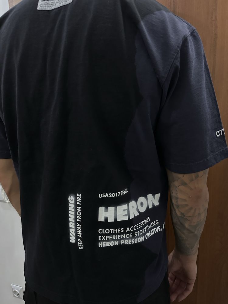 Мъжка тениска heron preston X cat / стилъ