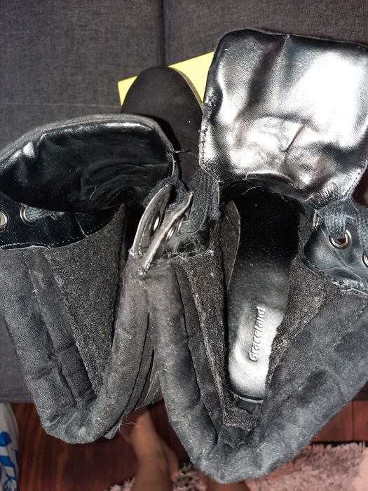 Ghete negre cu talpa ortopedica masura 38