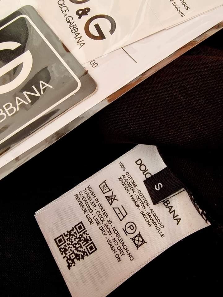 Tricouri unisex (dama și barbat] Dolce Gabbana, logo metalic,cod Qr
