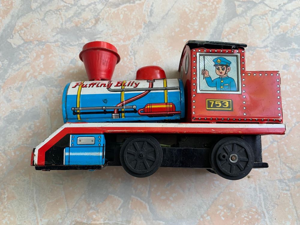 Jucarie Veche Vintage Locomotiva Puffing Billy Daiya Made in Japan