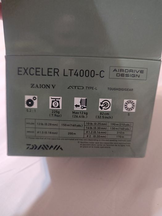 Mulineta daiwa  exceler Lt 4000-C
