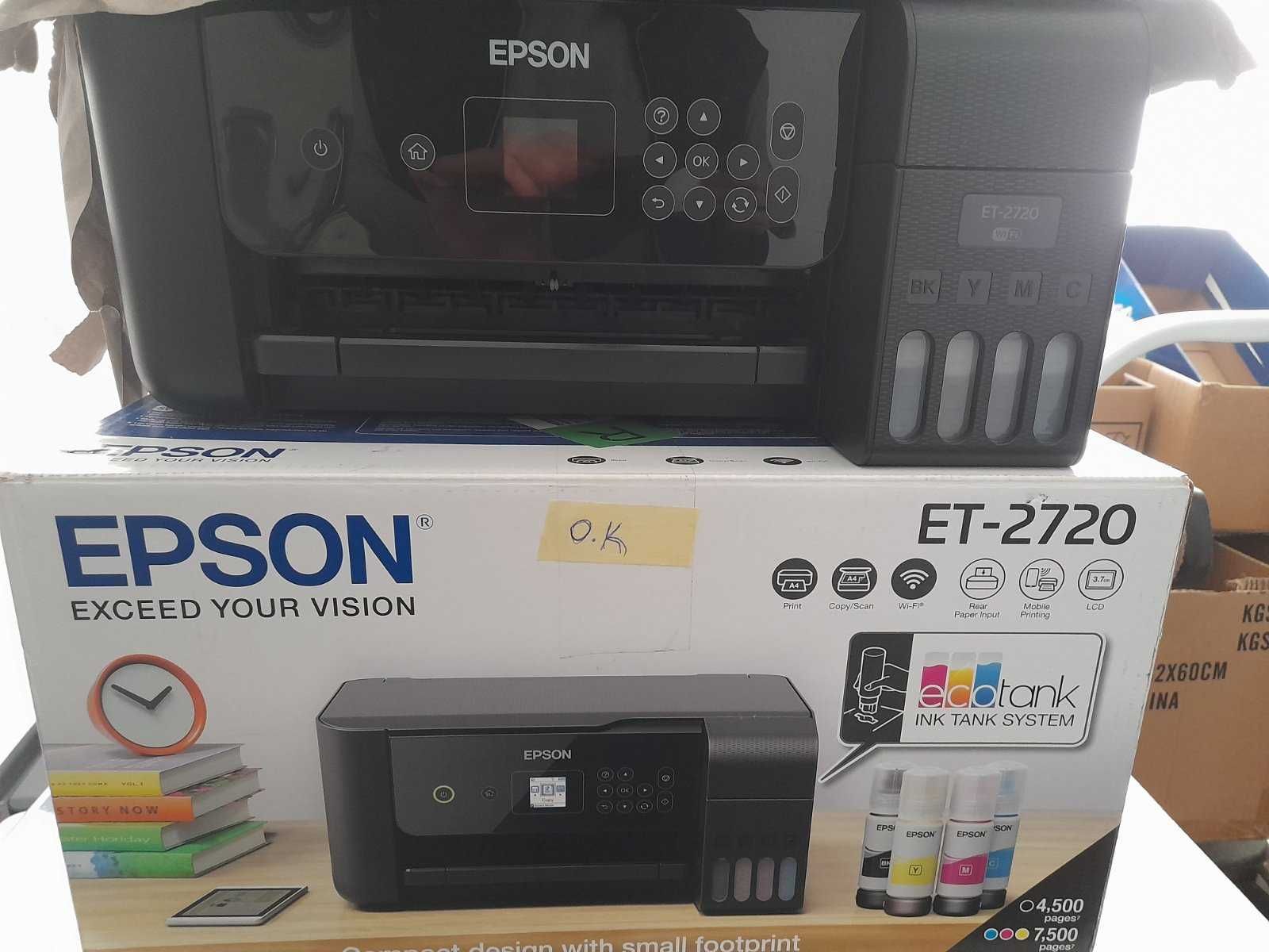 ЧИСТО НОВИ  Принтери  скенер Epson et 2756 wi fi мултифункционален