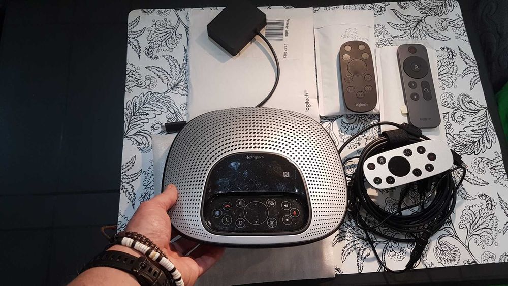 Logitech-Rally Camera Webcam, SPLITTER,Invertor,Telecomanda,Accesorii