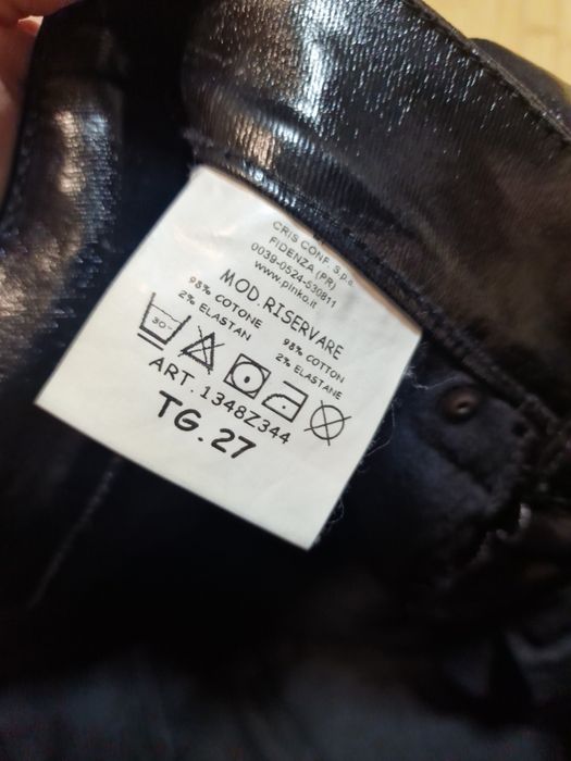Pantaloni piele lăcuită Pinko