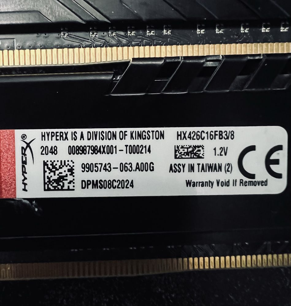 Оперативки HiperX Fury 2x8 ddr4 2666Mhz