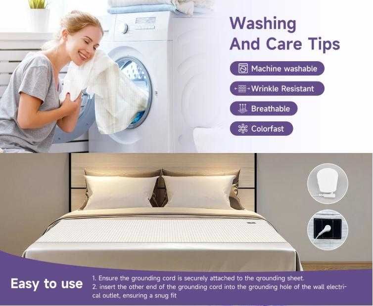 Заземяваща Aнтистатична Надматрачна Подложка Легло 10% Сребърни Нишки