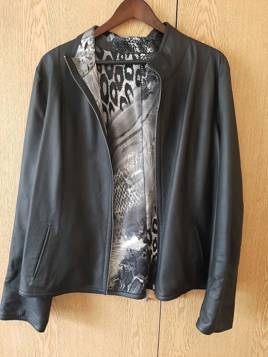 Дамско кожено яке  с две лица- естествена кожа 5XL - ново