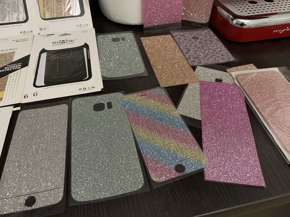 Folie model sclipici Samsung S7/S7 Edge/s6Edge/6s/6+/5 Glitter