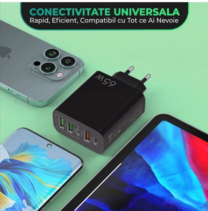 Încărcător  MULTI-PORT 3U + 2 PD