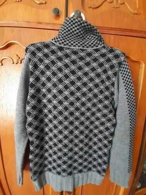 Pulovăr bărbătesc gros (gri+negru)
