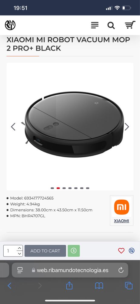 Xiaomi Mi Robot Vacuum-Mop 2 Pro+
