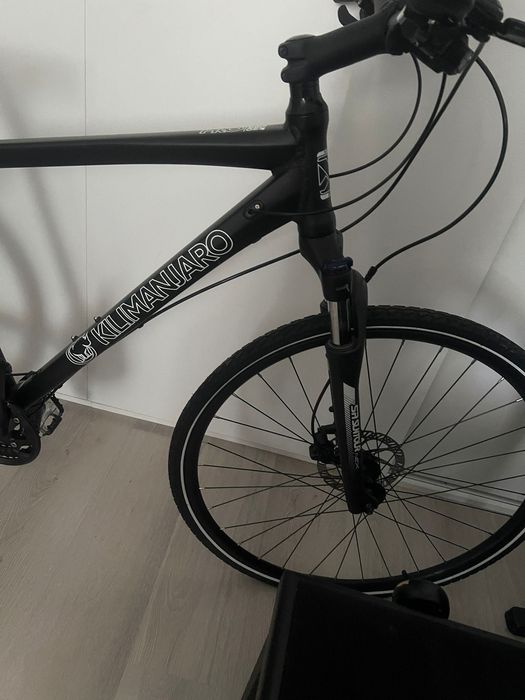 Bicicleta trekking, pentru adulti, X Fact, 22 inch, Negru, 22