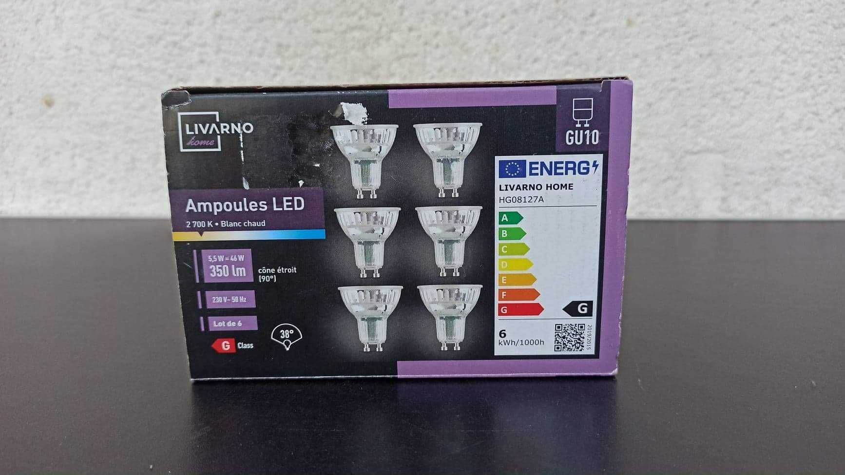 Bec becuri led livarno gu10 5.5w