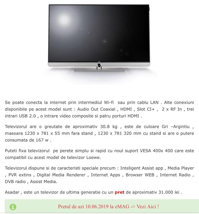 Televizor Loewe Art55