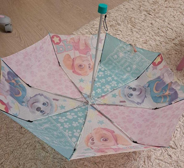 NOU - Umbrelă ploaie pentru copii Patrula Cățelușilor si Spider Man