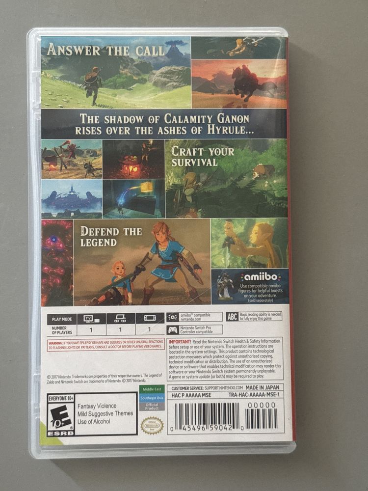 Zelda Breath of Wild картридж игра Switch