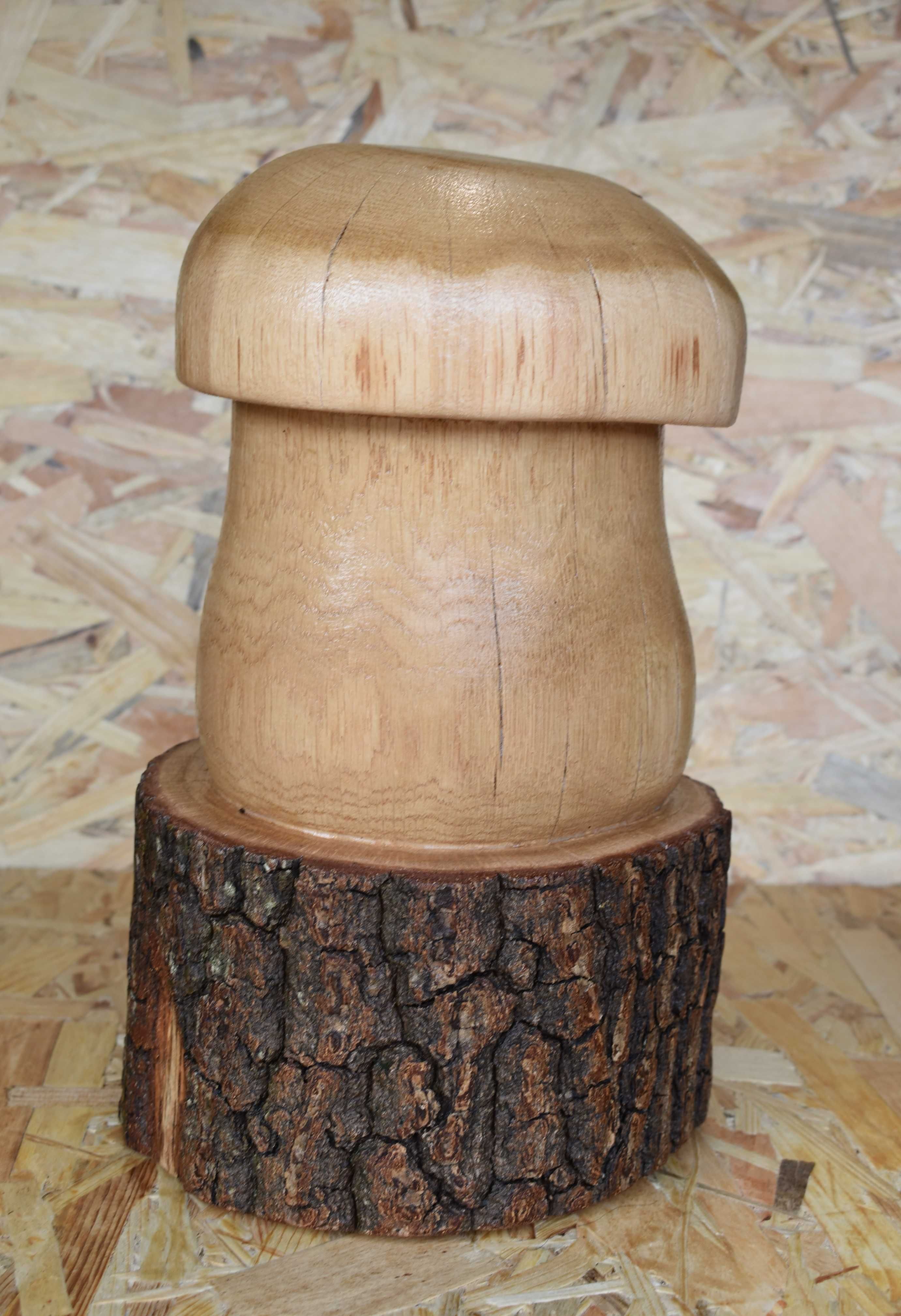 ciuperca sculptura din lemn de stejar , cu forma de boletus edulis, 14