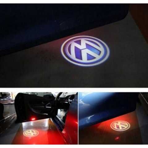 Плафон 2 бр. LED лампа за врати на кола с проектор лого за VW TOUAREG