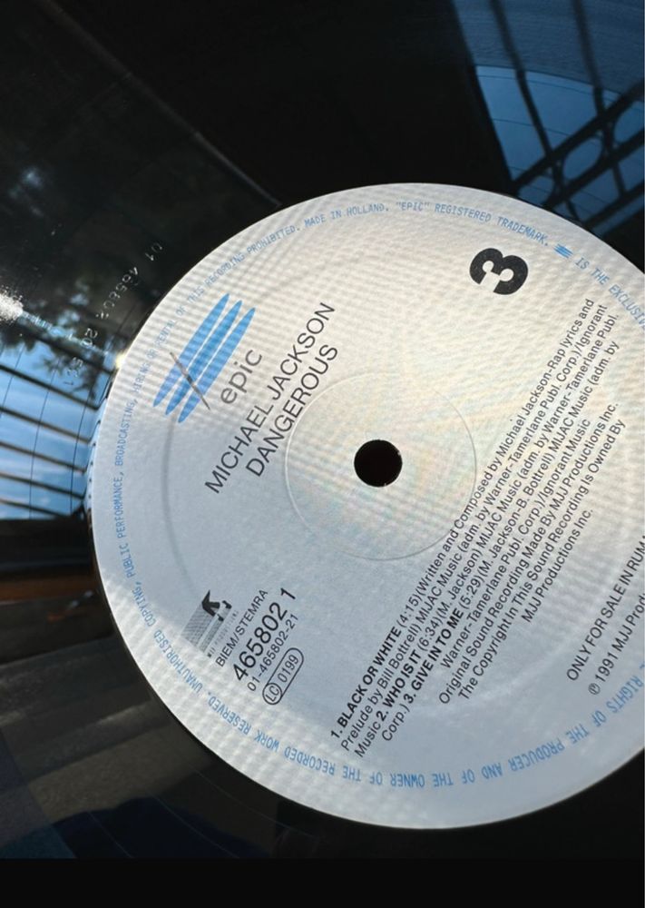 15 seturi Vinyl Michael Jackson Dangerous 1991 Sony noi