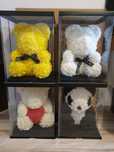 Ursulet figurina din flori de spuma in cutie