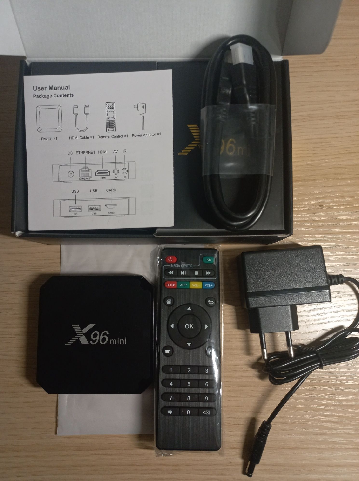 Смарт ТВ бокс приставка X96 mini, 4-ядерная android smart tv box