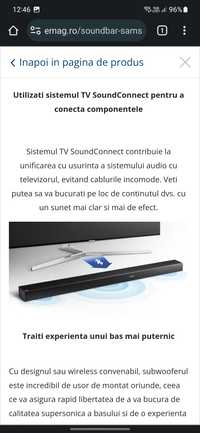 Soundbar Samsung  HW-K450,300W,Subwoofer Wireless,BT