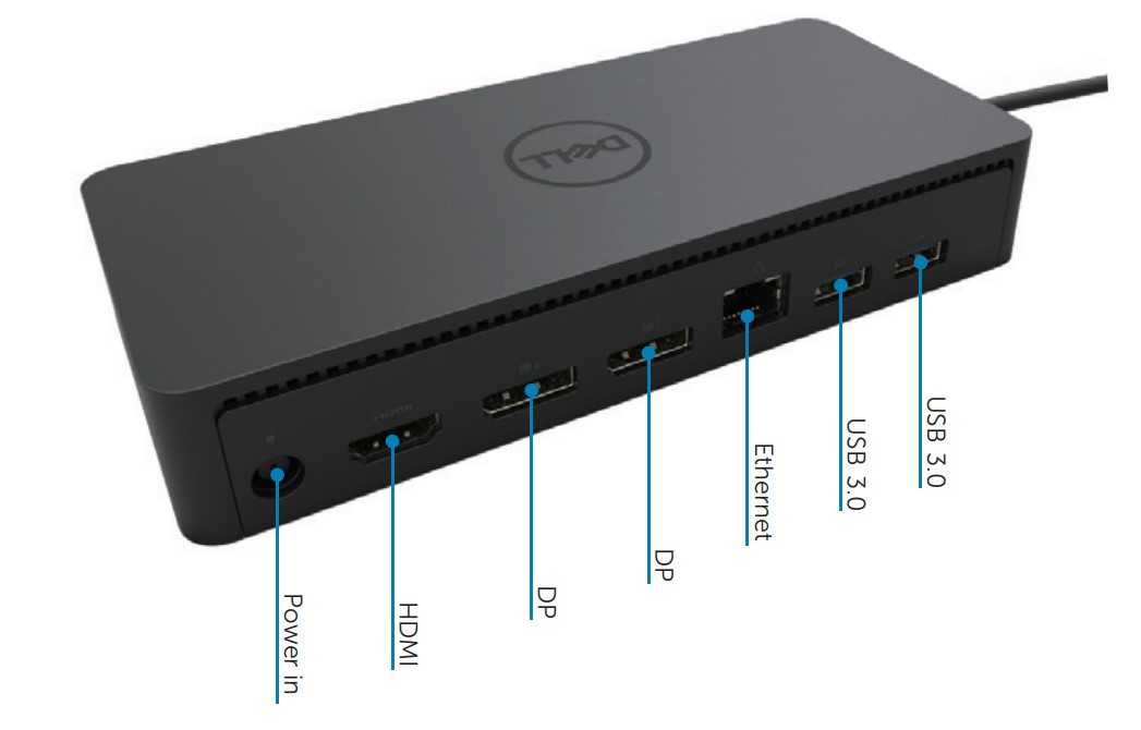 Докинг станция Dell Universal Dock D6000S USB 3.1 / 3.0 +130W +Гаранци