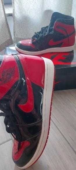 Jordan 1 high patent bred full box