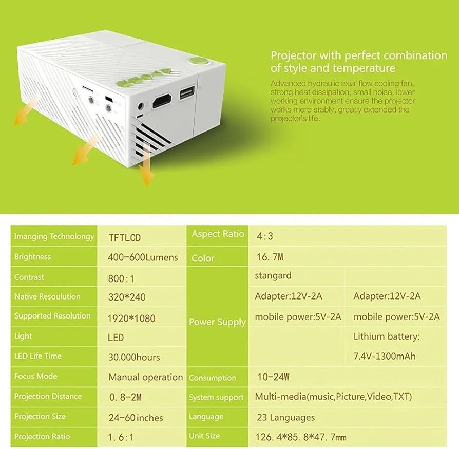 Mini Led проектор YG 310