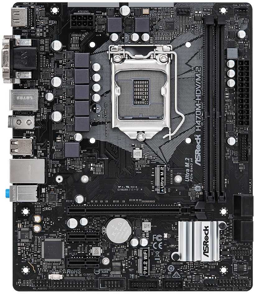 Дъно Дънна платка ASRock H470M-HDV/M.2 1200 DDR4 до 64GB