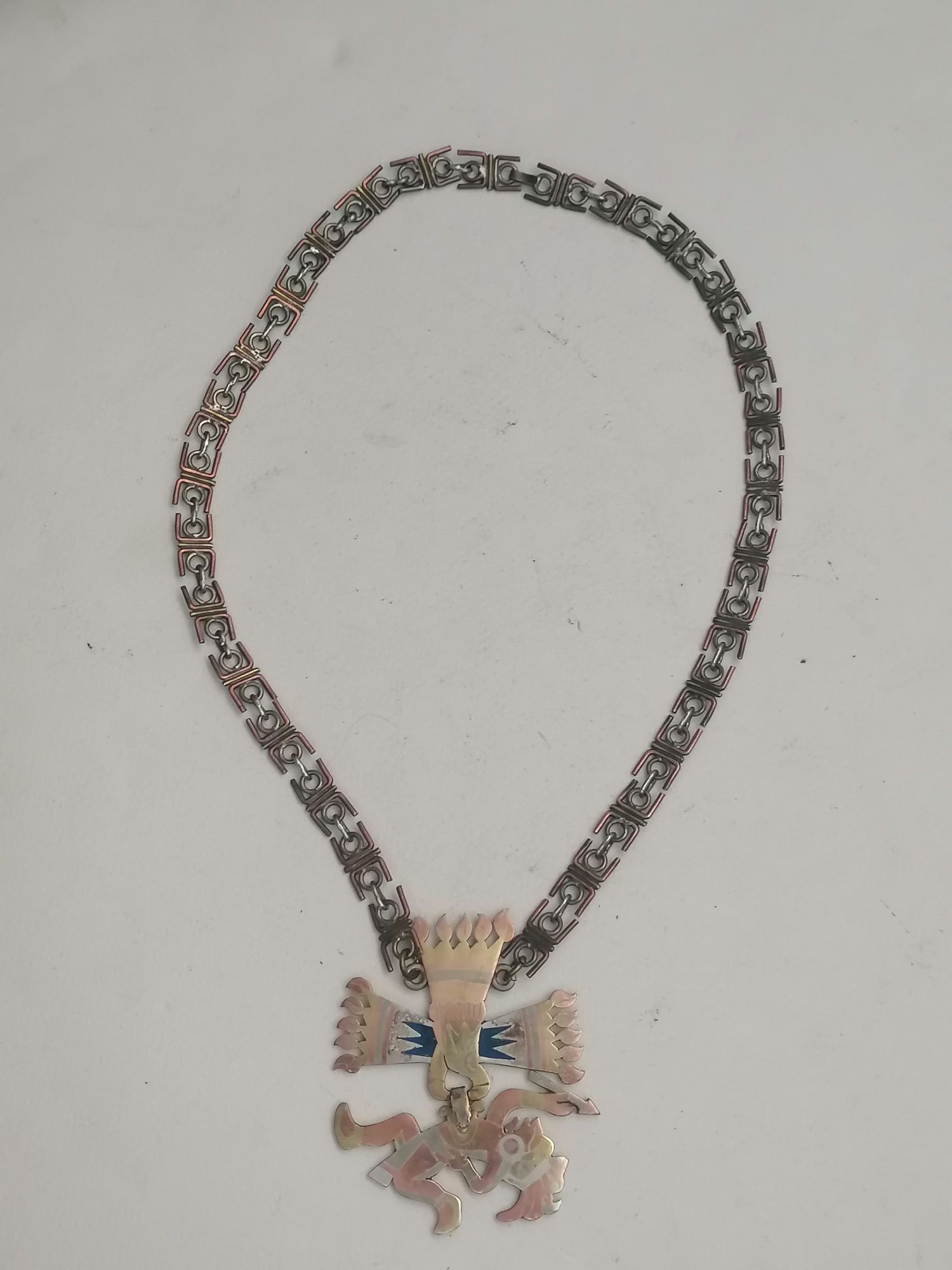 Amuleta Colier vintage aztec