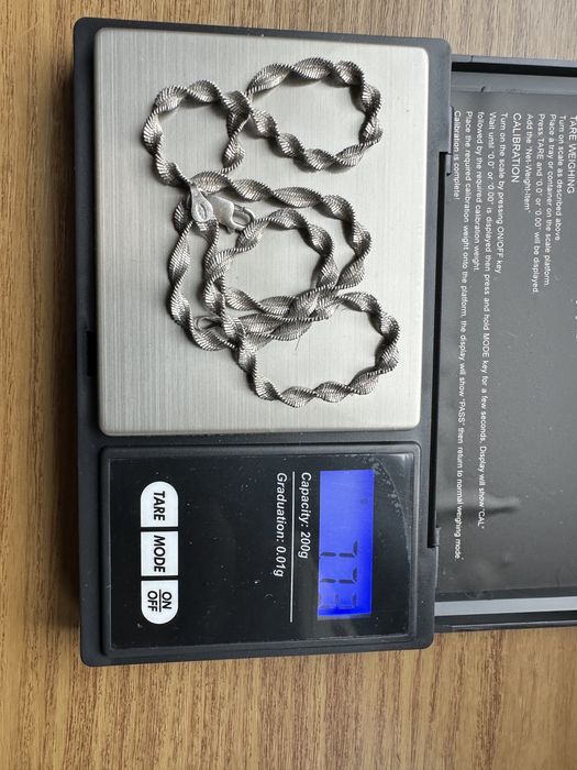 Lant argint model rope