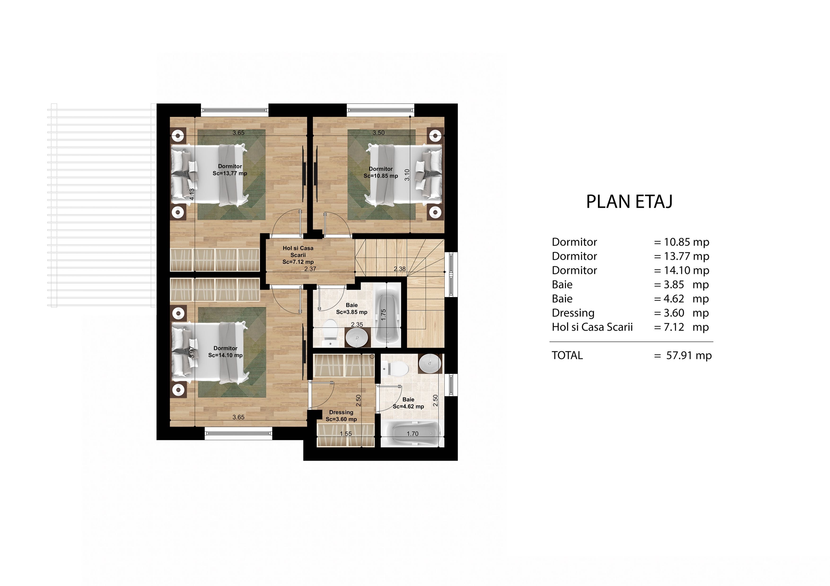 Casa Individuala Parter + Etaj | 340 mp curte | Cernica - Balaceanca