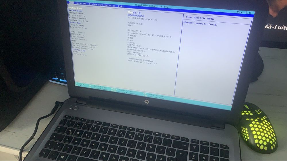 Vând Laptop HP 250 G5
