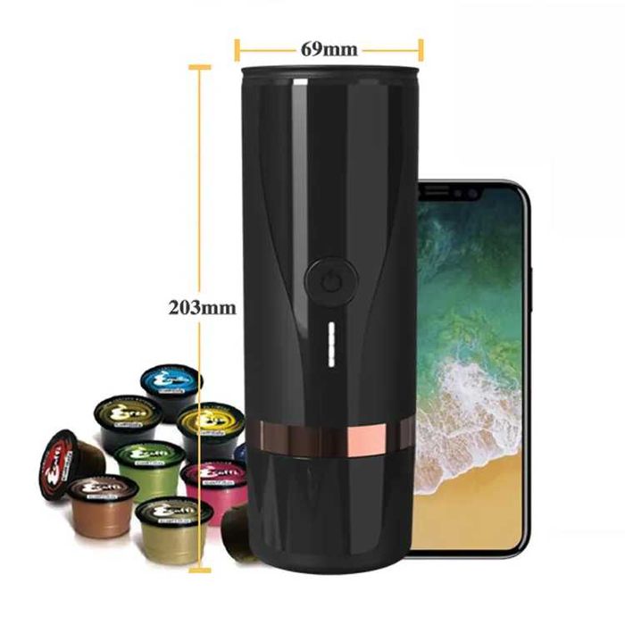 Espressor portabil, cu incalzire 96 grade, Nespresso si cafea macinata