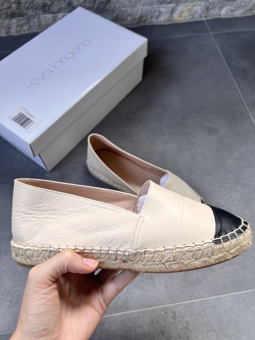 Vand espadrile EVA LONGORIA de piele, Marimea 36